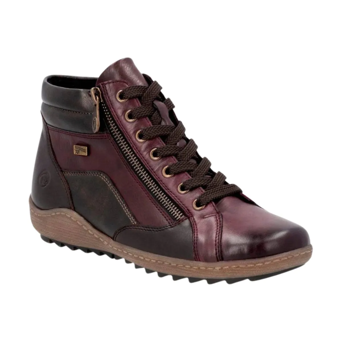 Rieker Damen R1458-35 Weinrot/Antik Leder