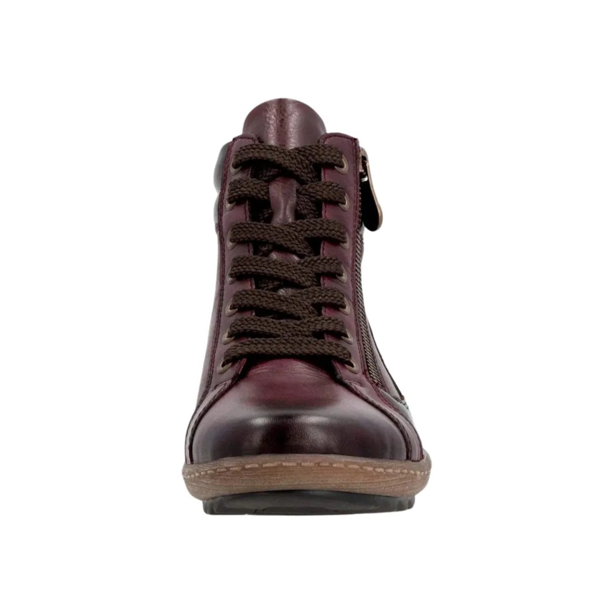 Rieker Damen R1458-35 Weinrot/Antik Leder