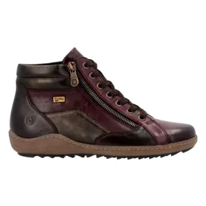 Rieker Damen R1458-35 Weinrot/Antik Leder