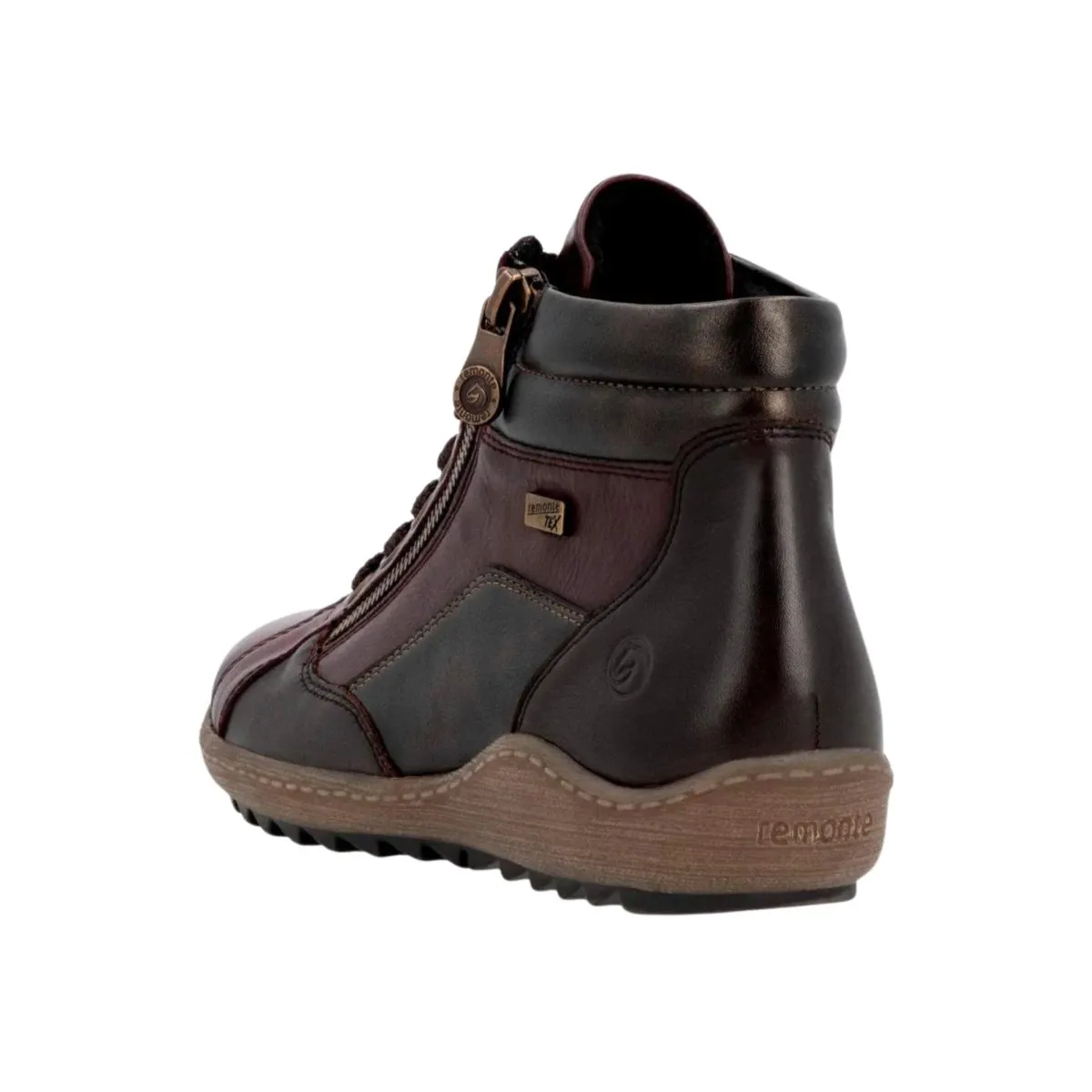 Rieker Damen R1458-35 Weinrot/Antik Leder