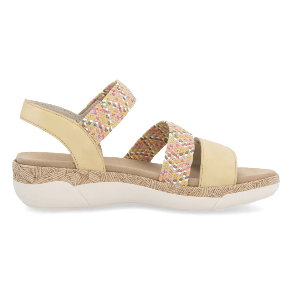 Rieker Damen R6861-68 Jocelyn Gelb Mehrfarbig Leder
