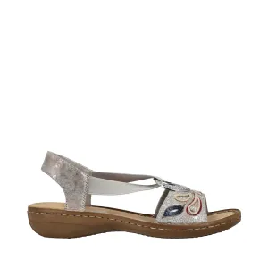 Rieker Damen Regina B4 Sandale in Rosé Metallic