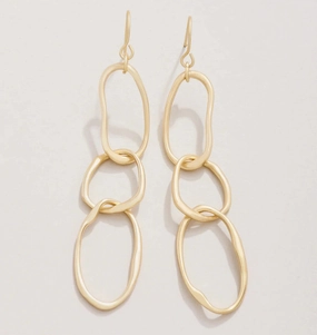 River Club Earrings Gold
