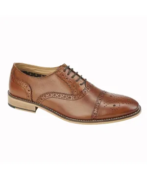Roamers Herren Oxford-Schuhe in Braun aus Leder