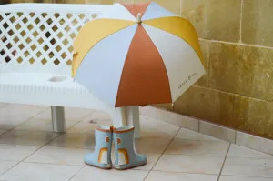 Gummistiefel - Regenbogen - Hellblau