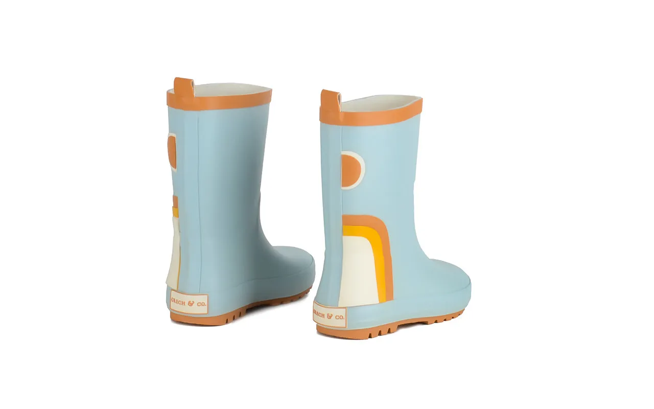 Gummistiefel - Regenbogen - Hellblau