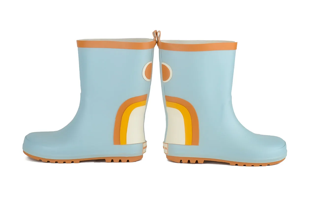 Gummistiefel - Regenbogen - Hellblau