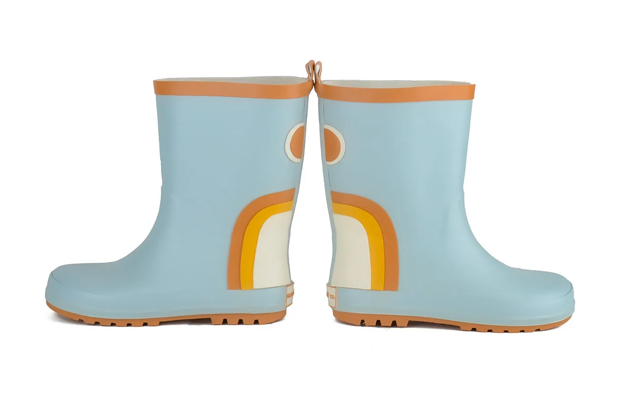 Gummistiefel - Regenbogen - Hellblau