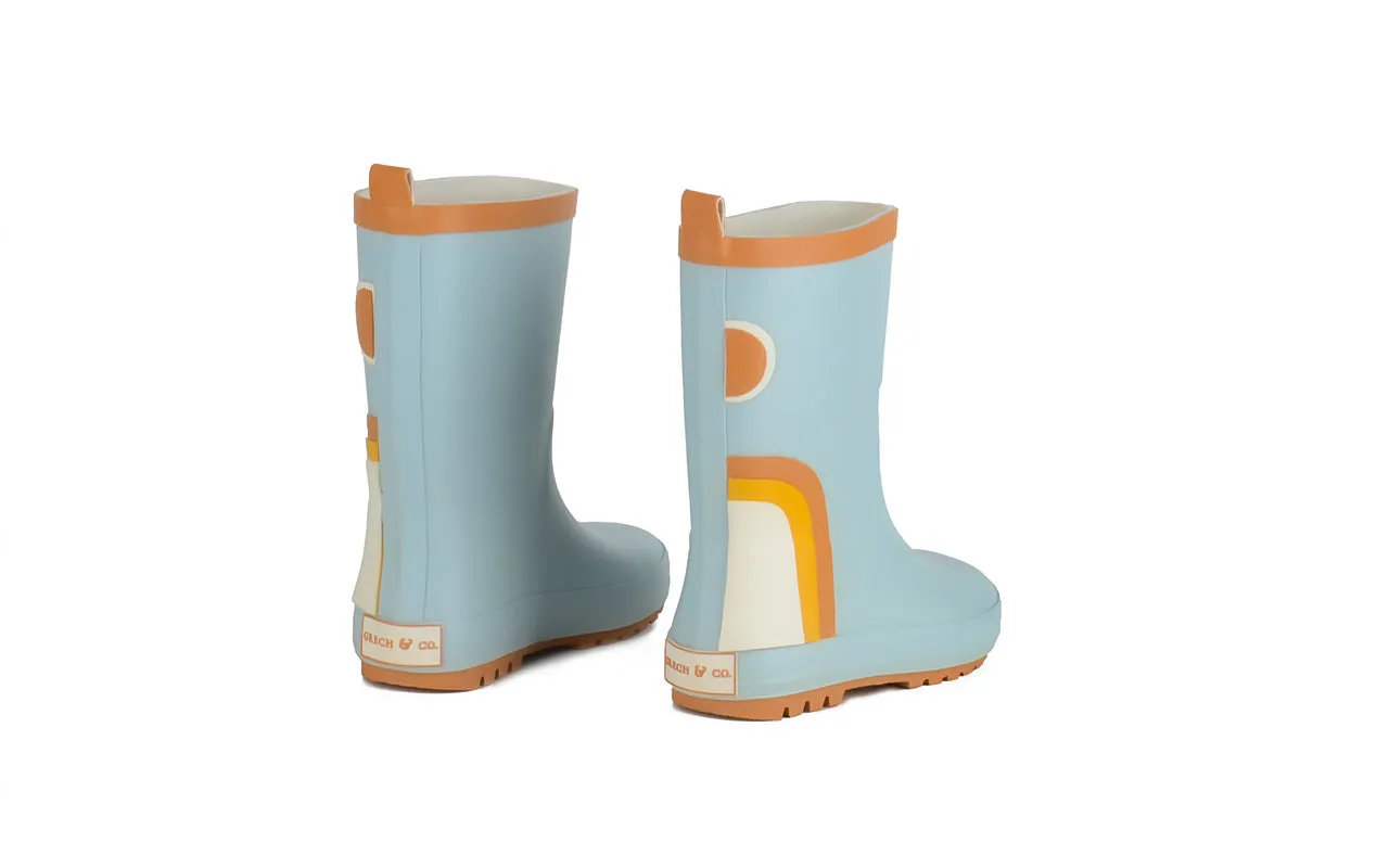 Gummistiefel - Regenbogen - Hellblau