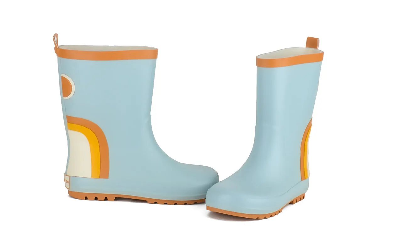 Gummistiefel - Regenbogen - Hellblau
