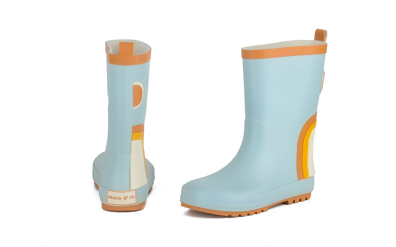 Gummistiefel - Regenbogen - Hellblau