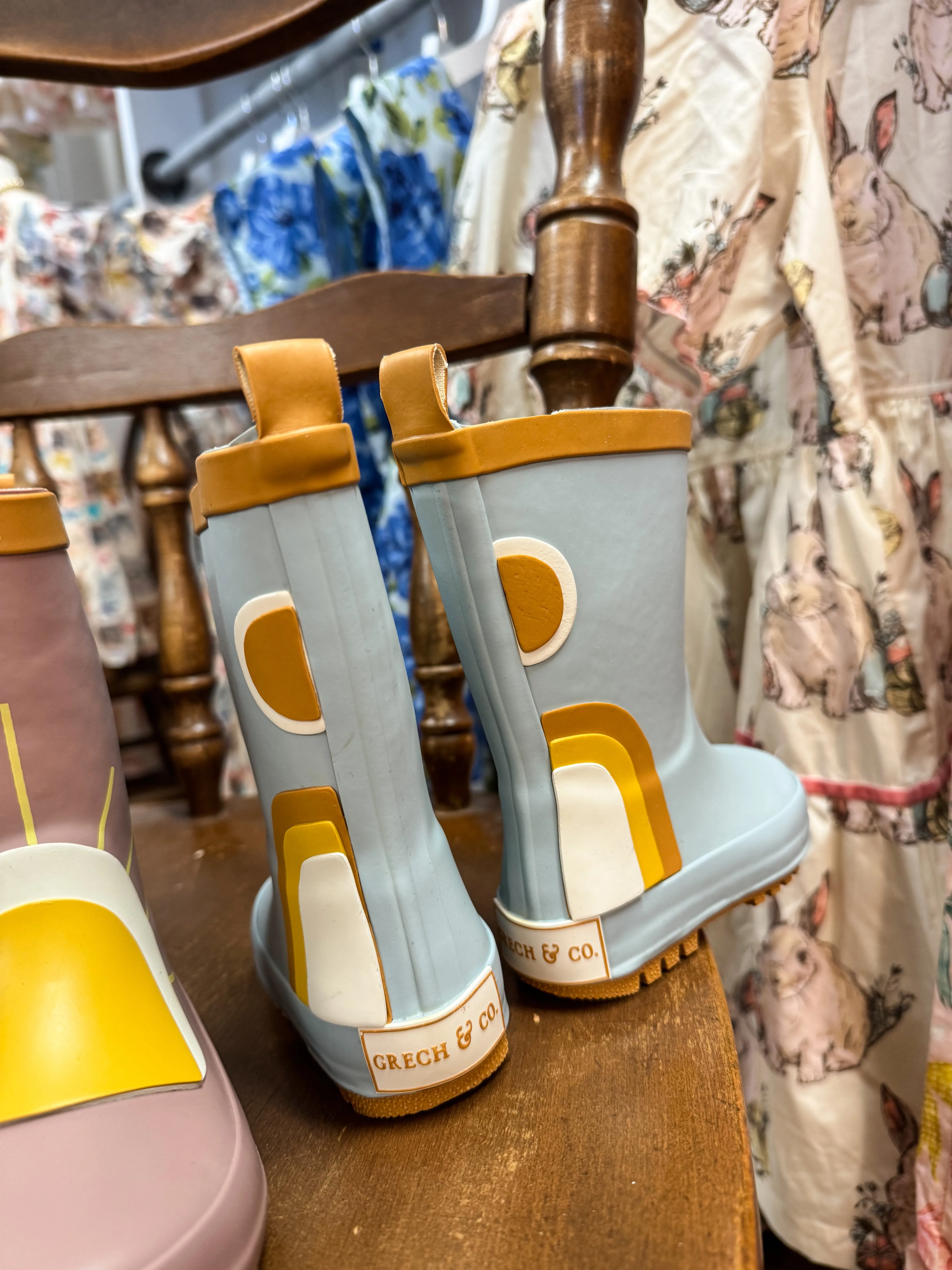 Gummistiefel - Sonnen - Rustikales Holz