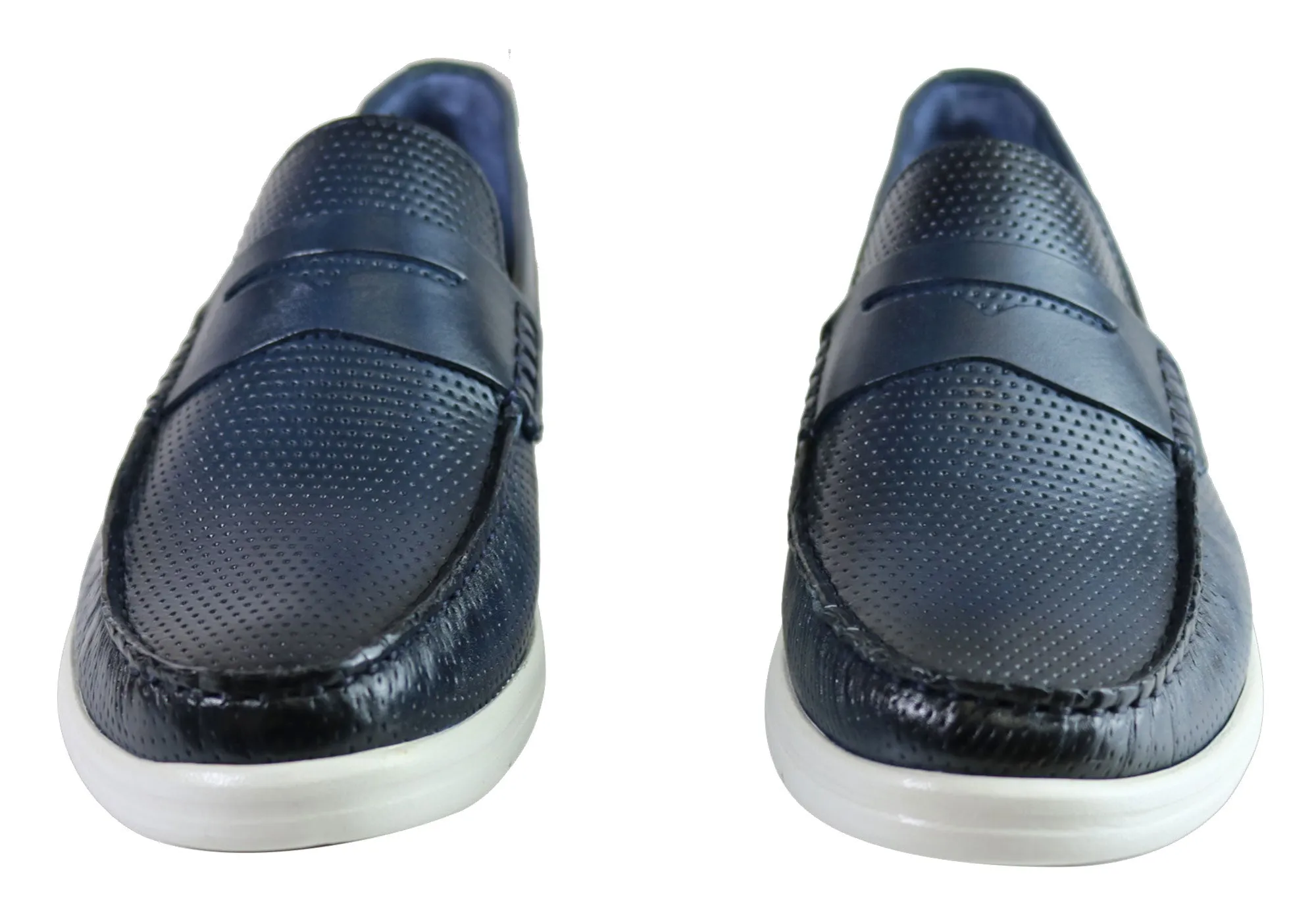 Savelli Leichte Herren Bequeme Gepolsterte Leder Freizeit-Loafer Schuhe Savelli Schuhe