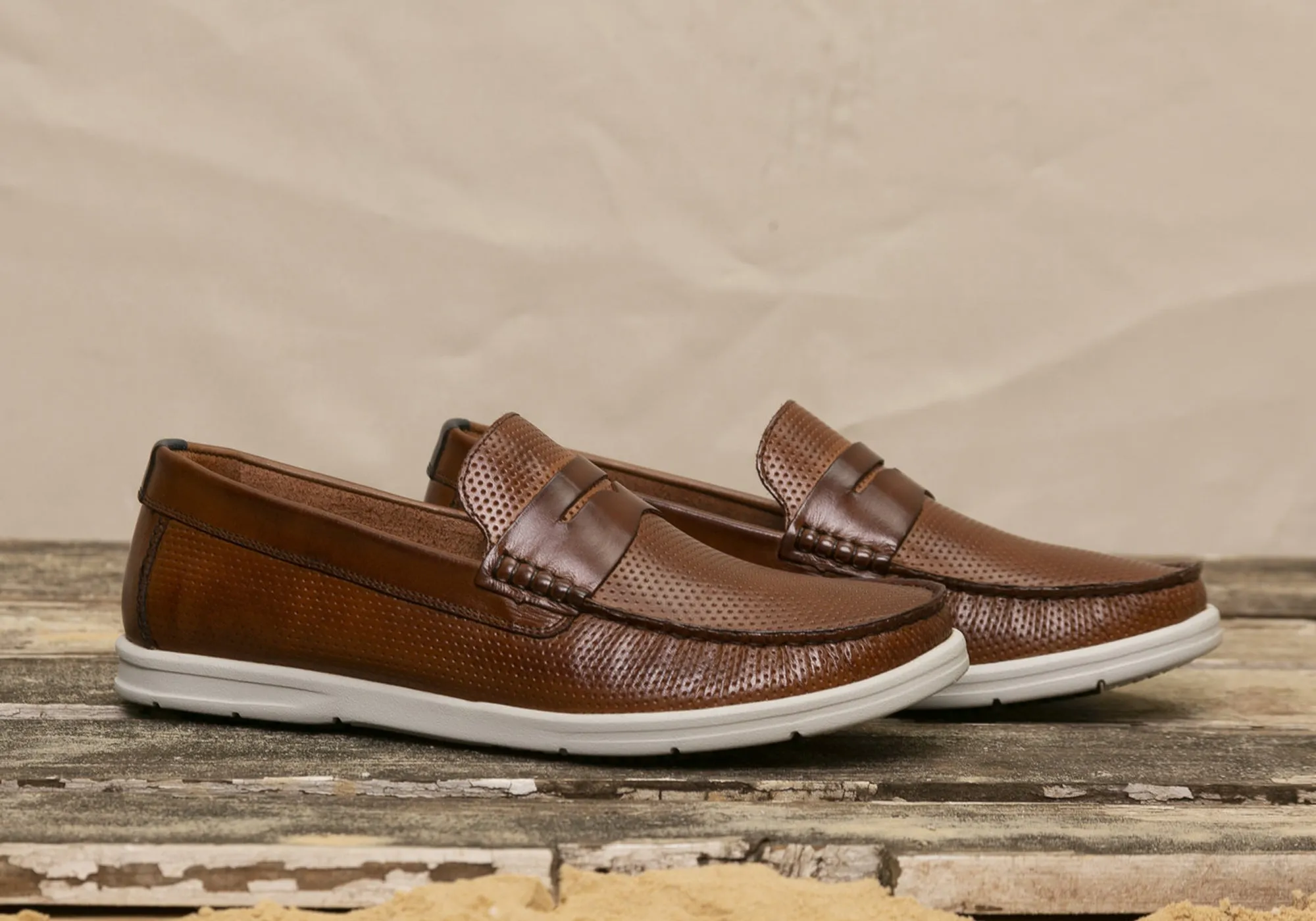 Savelli Leichte Herren Bequeme Gepolsterte Leder Freizeit-Loafer Schuhe Savelli Schuhe