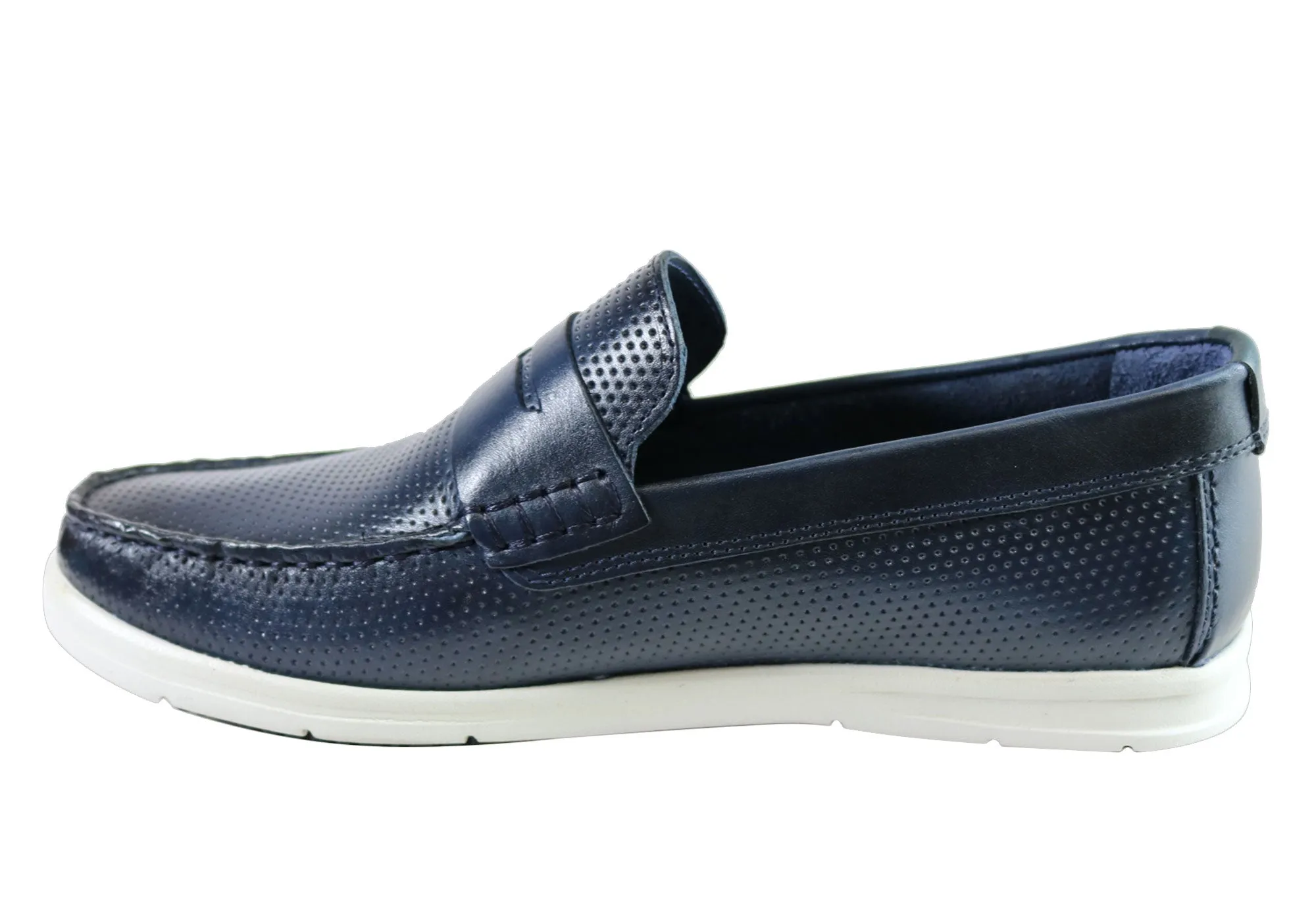 Savelli Leichte Herren Bequeme Gepolsterte Leder Freizeit-Loafer Schuhe Savelli Schuhe
