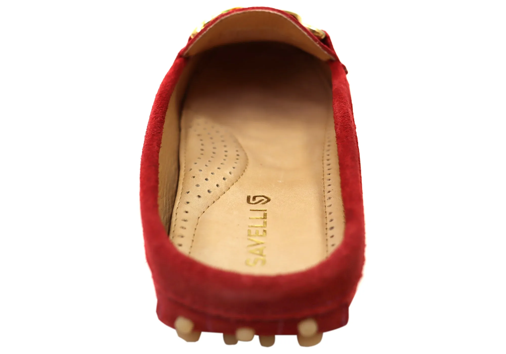 Savelli Paula Damen Brazilian Leder Geschlossene Spitze Offener Rücken Mules Savelli Schuhe