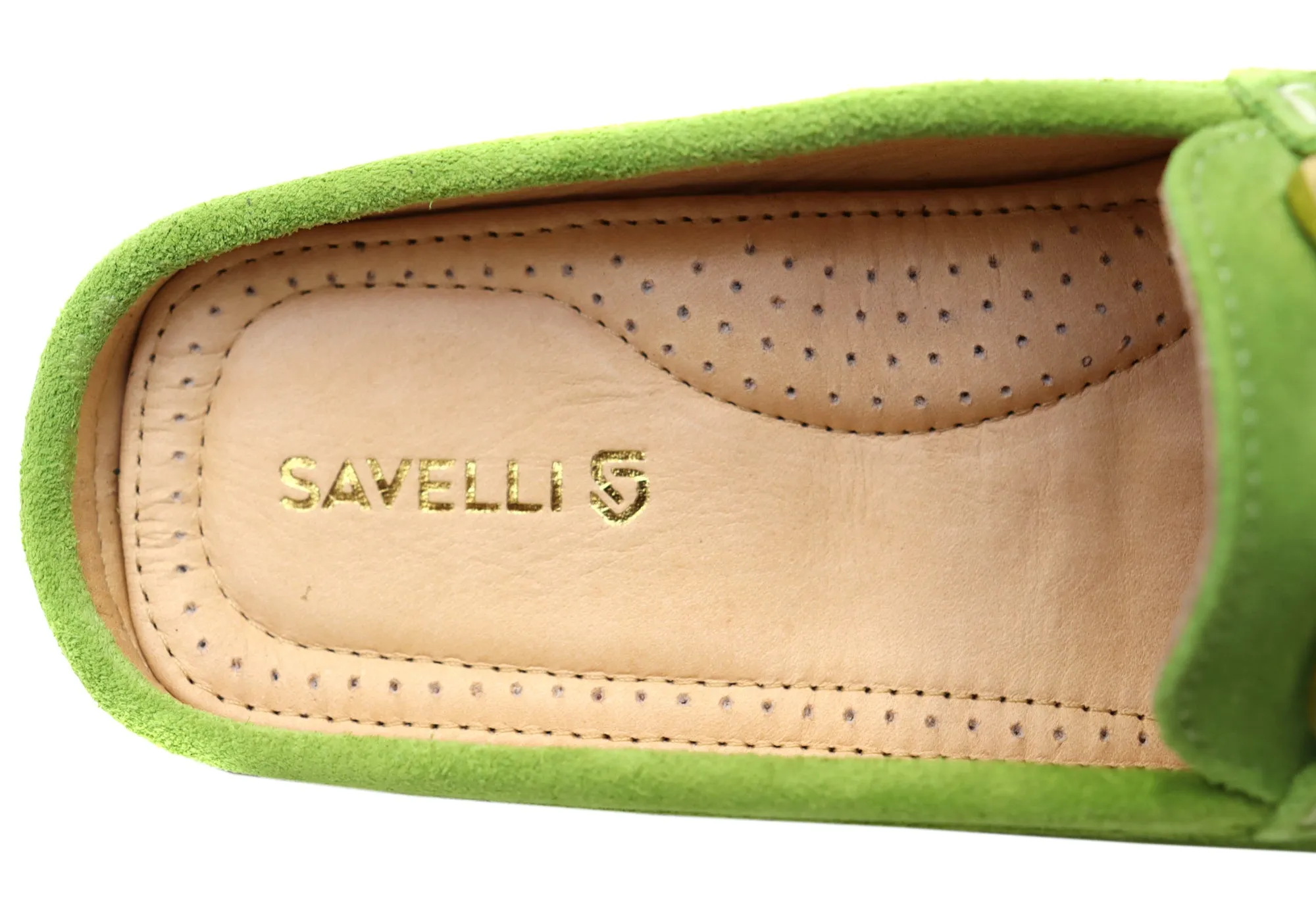 Savelli Paula Damen Brazilian Leder Geschlossene Spitze Offener Rücken Mules Savelli Schuhe
