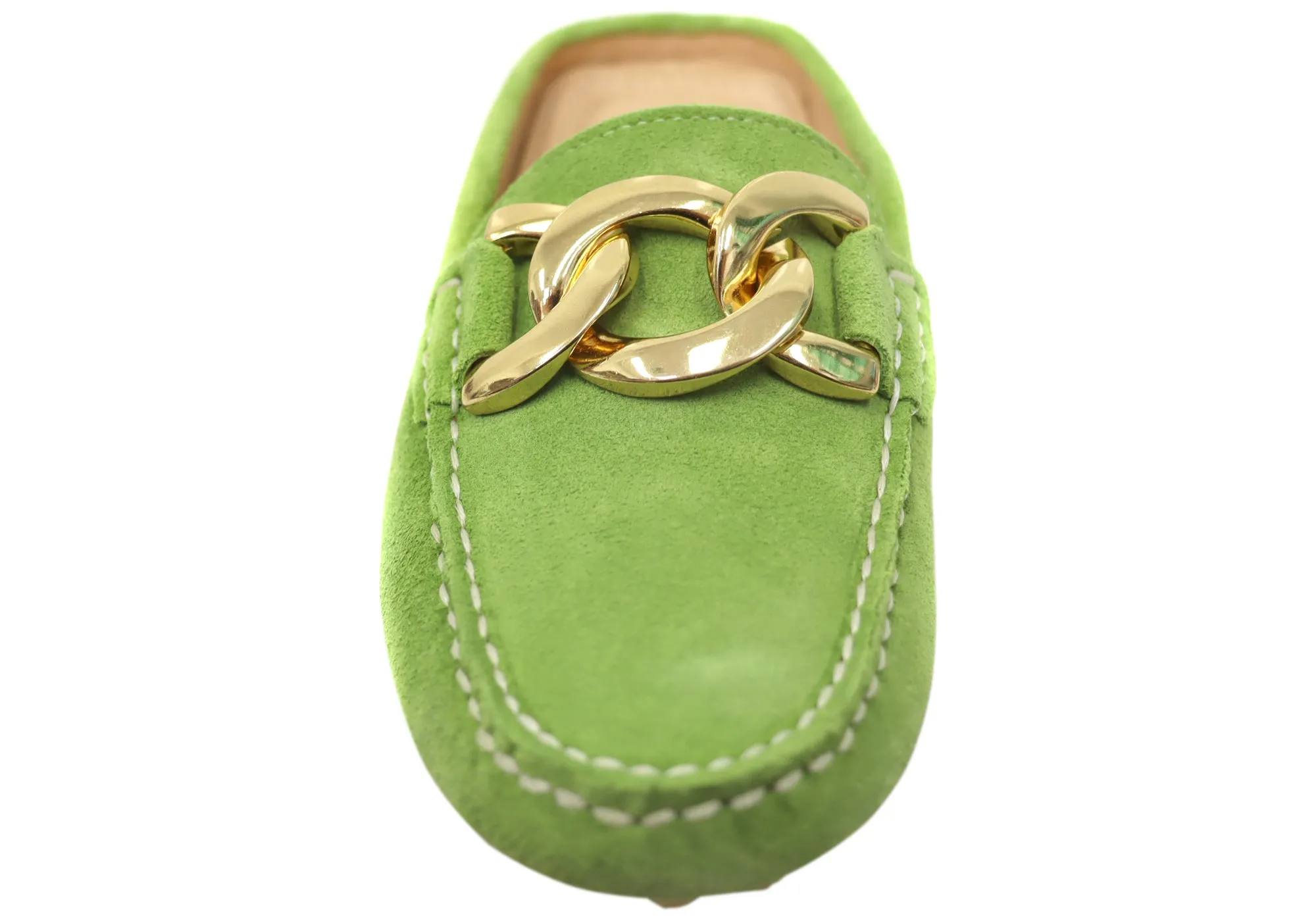 Savelli Paula Damen Brazilian Leder Geschlossene Spitze Offener Rücken Mules Savelli Schuhe