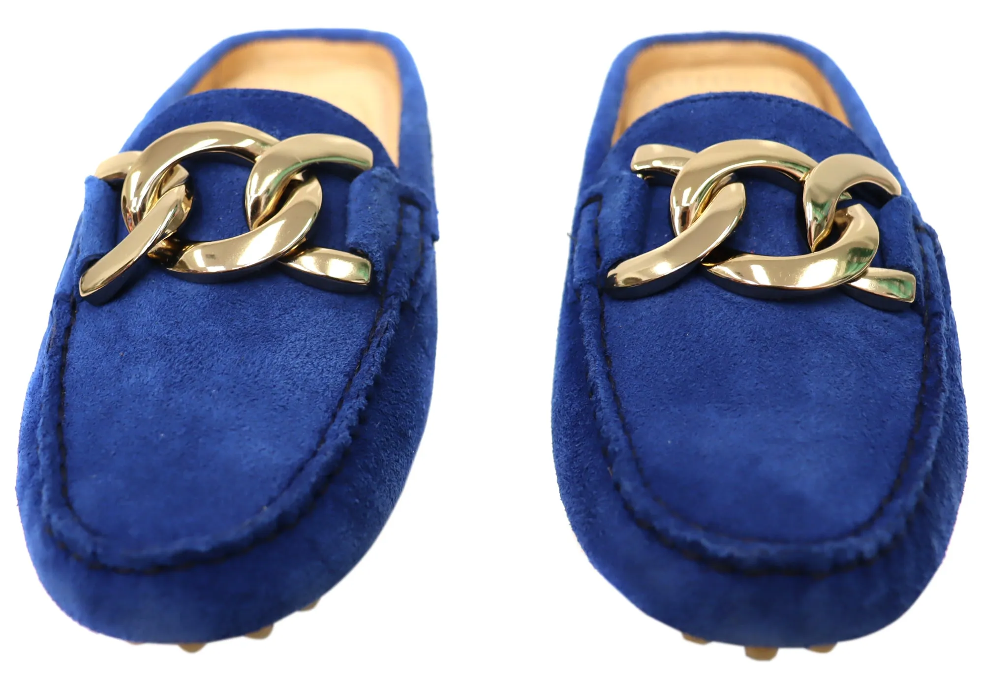 Savelli Paula Damen Brazilian Leder Geschlossene Spitze Offener Rücken Mules Savelli Schuhe