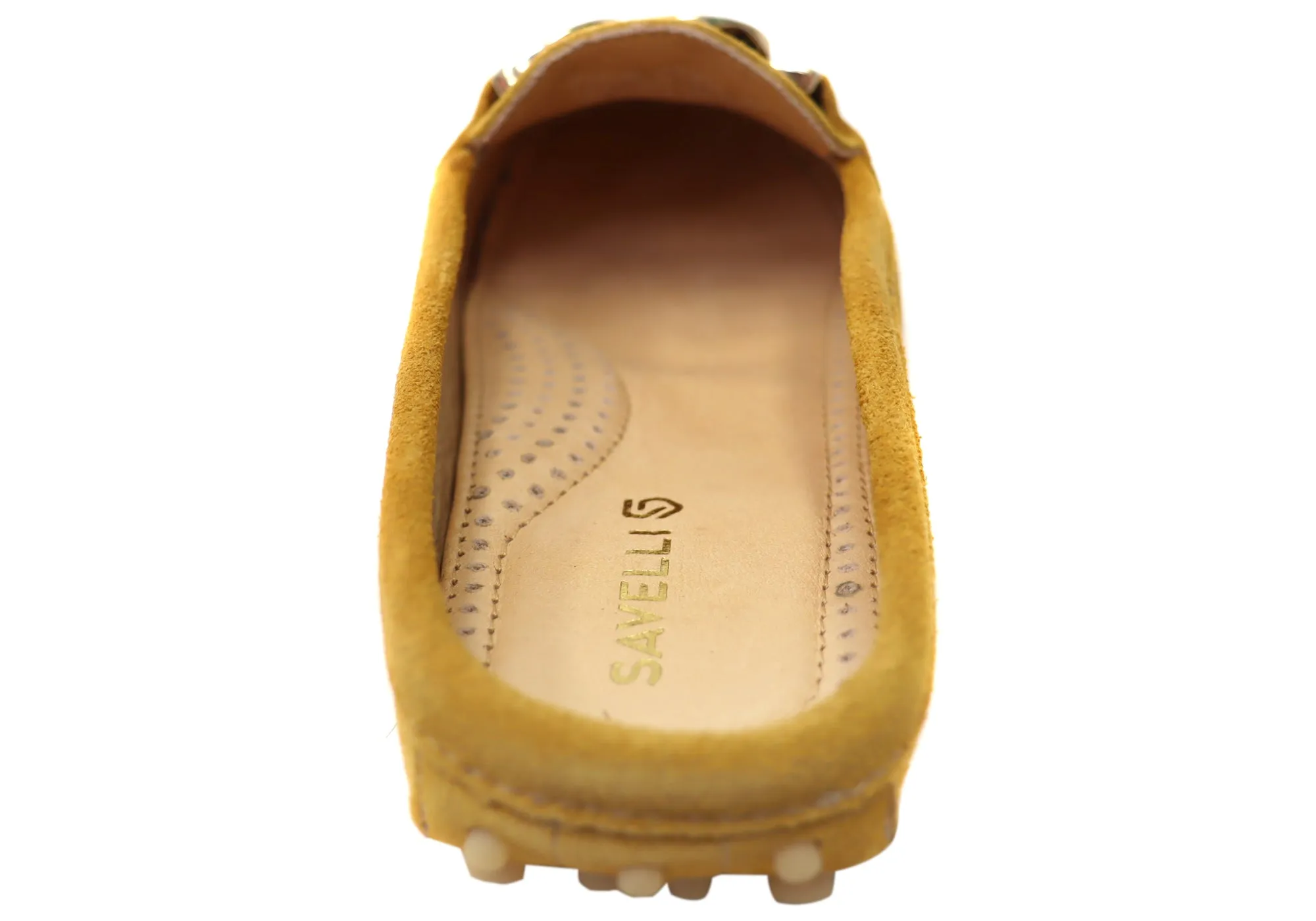 Savelli Paula Damen Brazilian Leder Geschlossene Spitze Offener Rücken Mules Savelli Schuhe