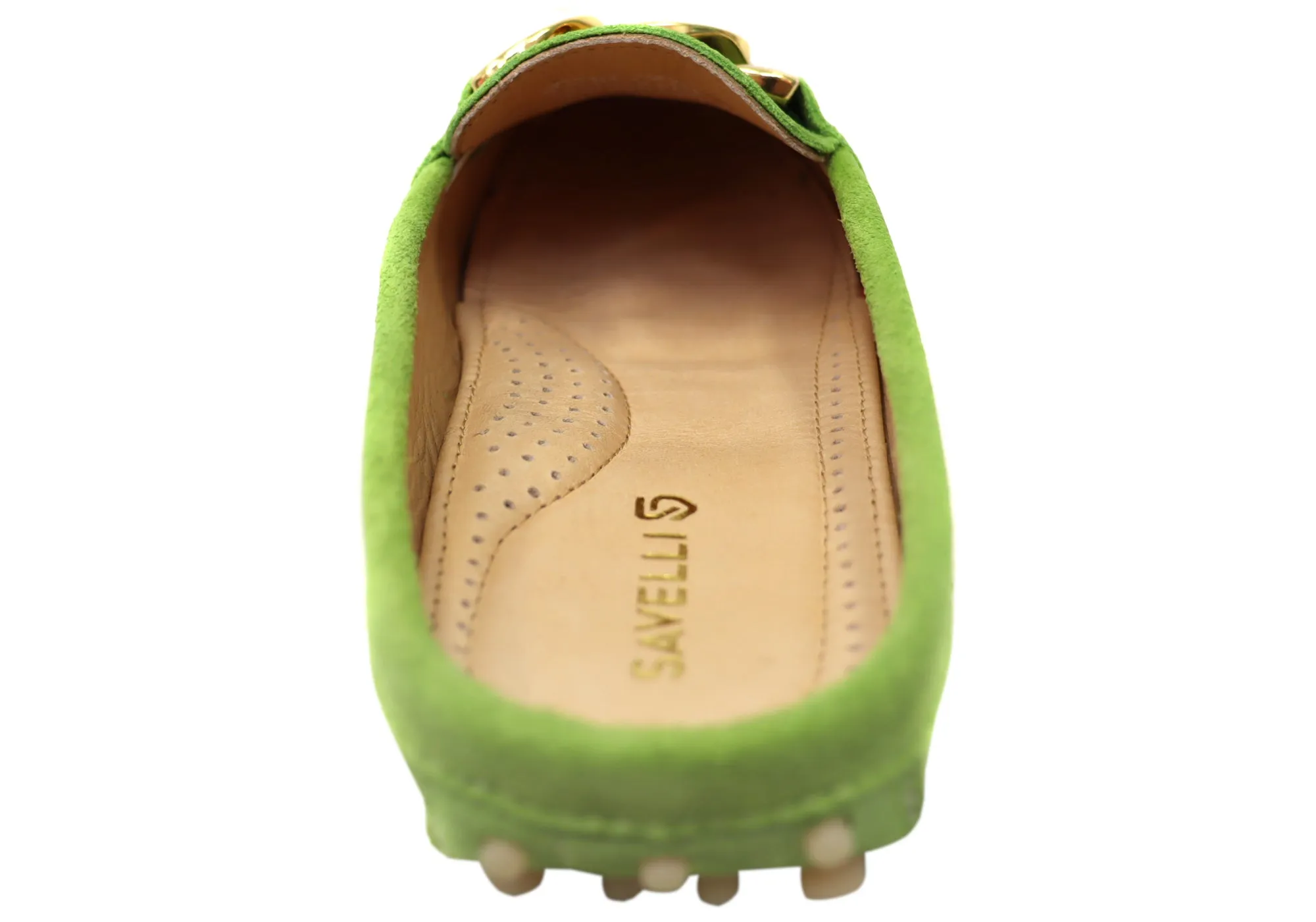 Savelli Paula Damen Brazilian Leder Geschlossene Spitze Offener Rücken Mules Savelli Schuhe