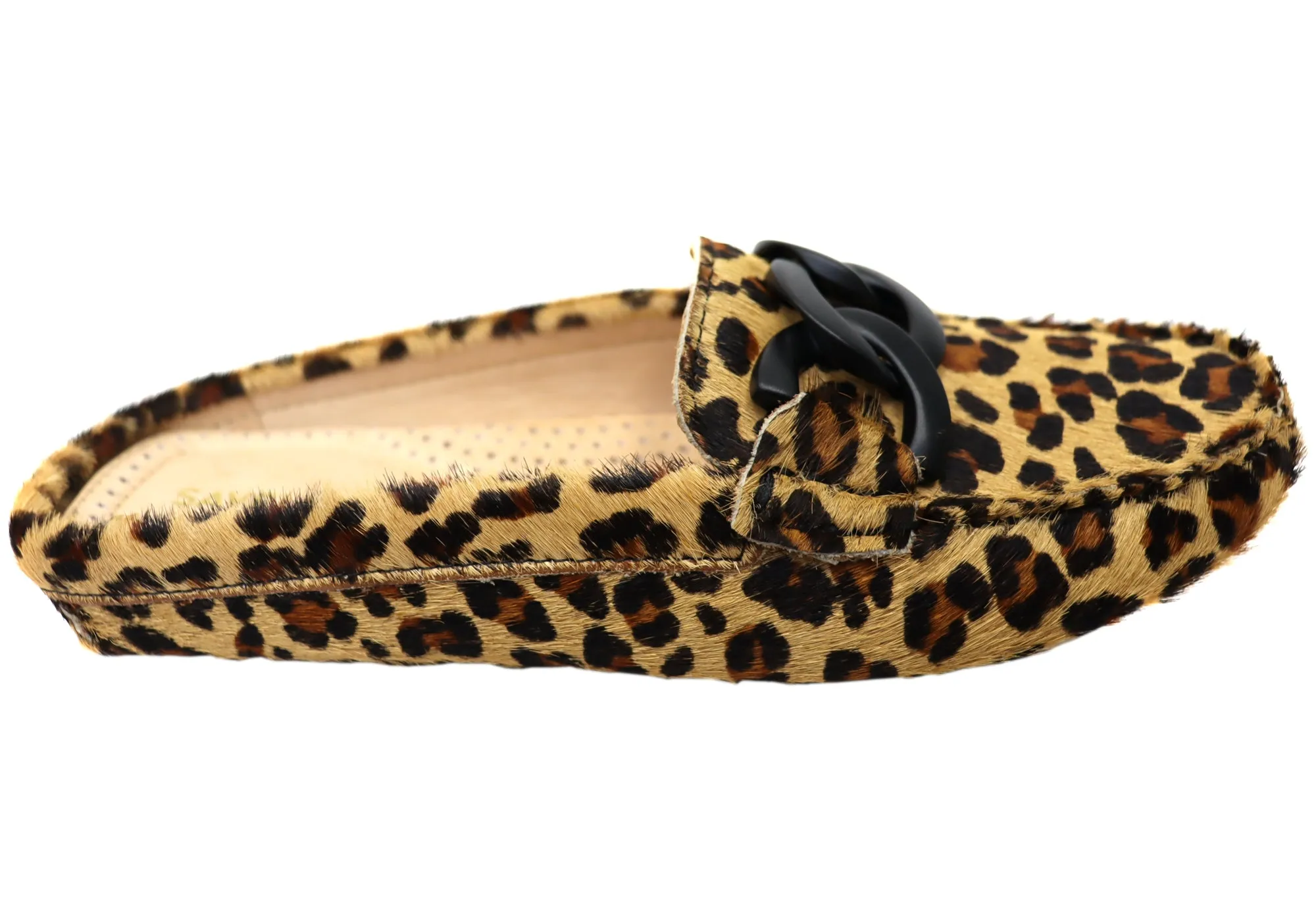 Savelli Paula Damen Brazilian Leder Geschlossene Spitze Offener Rücken Mules Savelli Schuhe