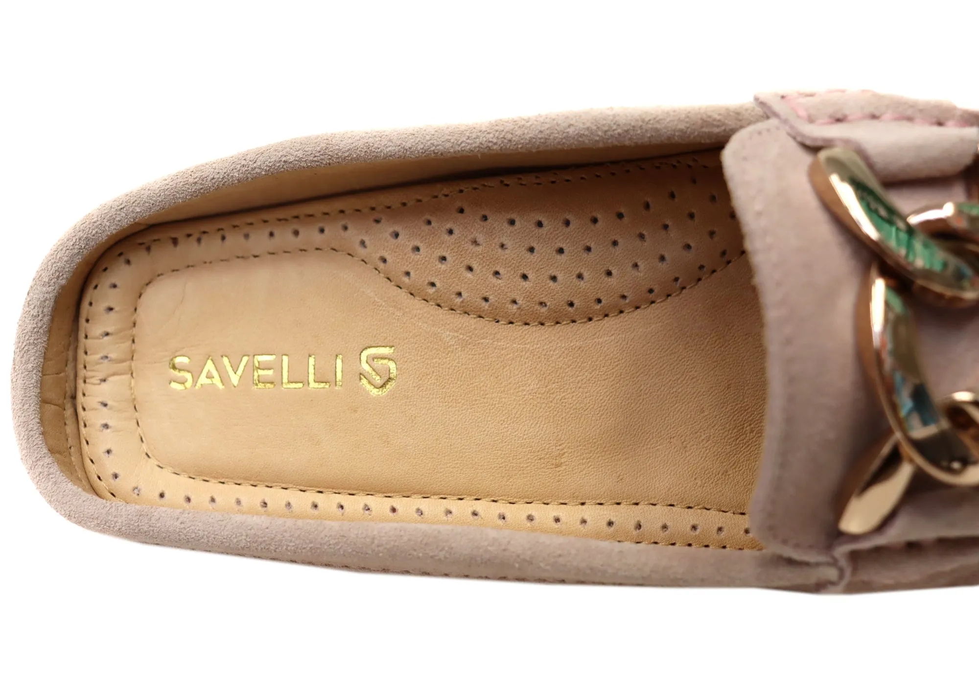 Savelli Paula Damen Brazilian Leder Geschlossene Spitze Offener Rücken Mules Savelli Schuhe