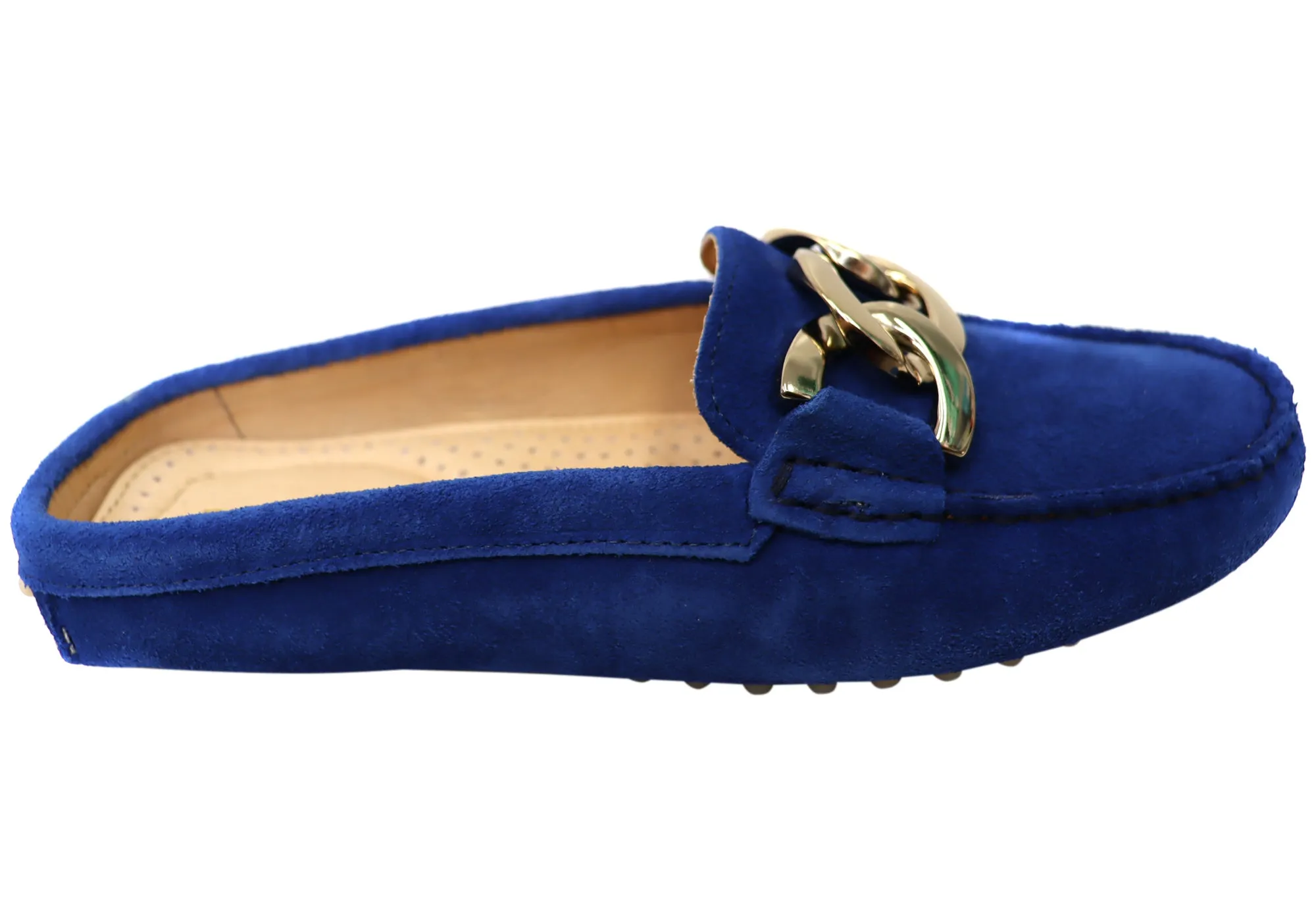 Savelli Paula Damen Brazilian Leder Geschlossene Spitze Offener Rücken Mules Savelli Schuhe