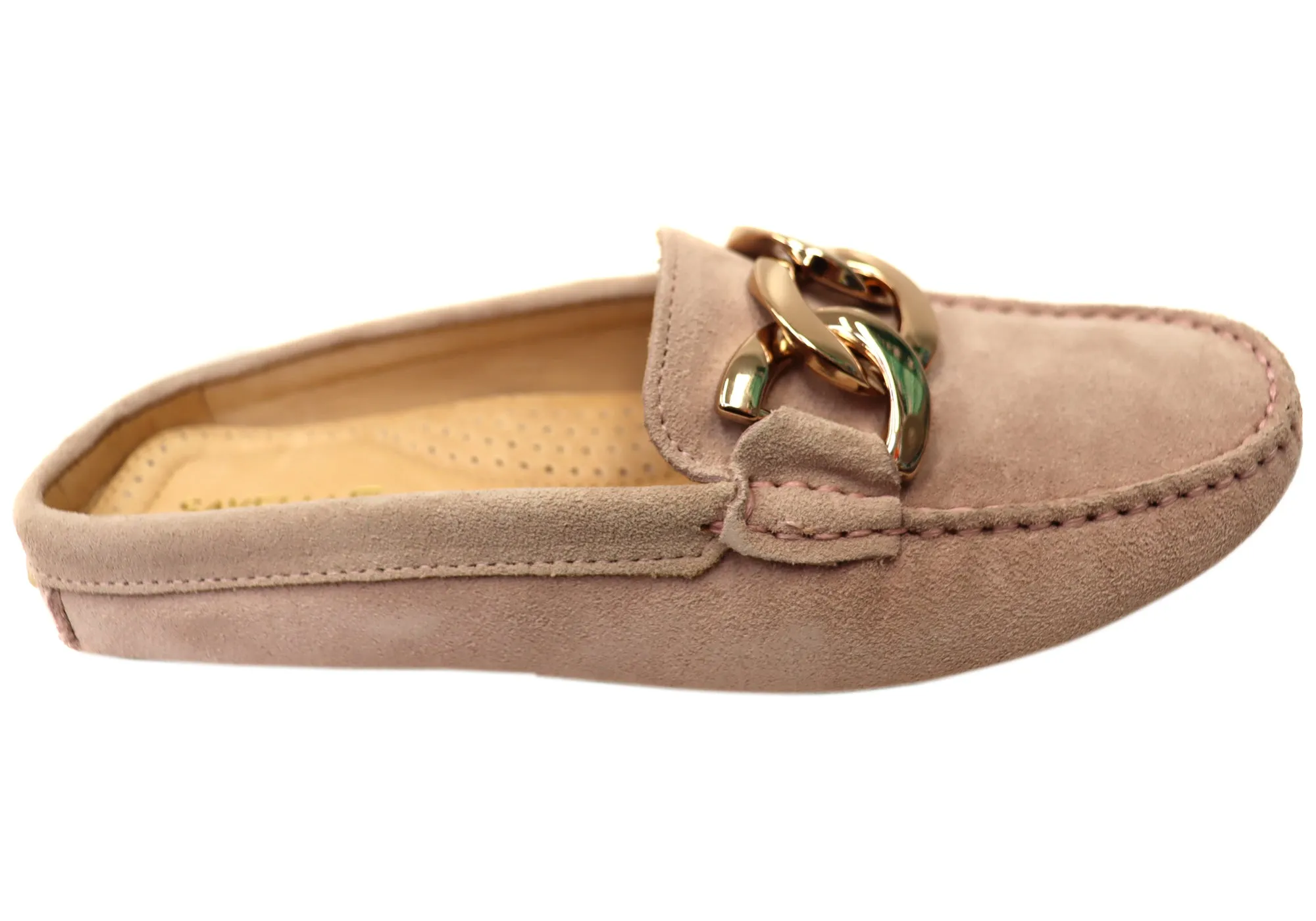 Savelli Paula Damen Brazilian Leder Geschlossene Spitze Offener Rücken Mules Savelli Schuhe