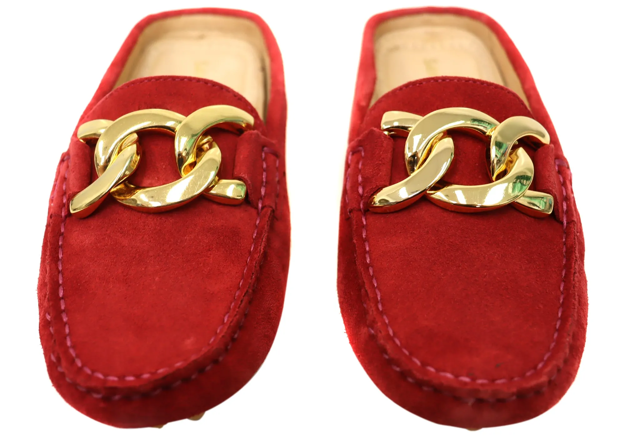 Savelli Paula Damen Brazilian Leder Geschlossene Spitze Offener Rücken Mules Savelli Schuhe