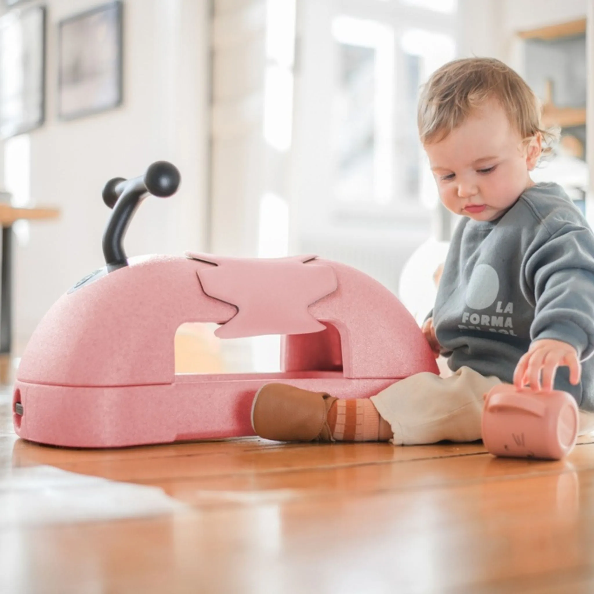 Scoot & Ride Mein erstes 3-in-1 Babywalker & Rutschauto - Rose