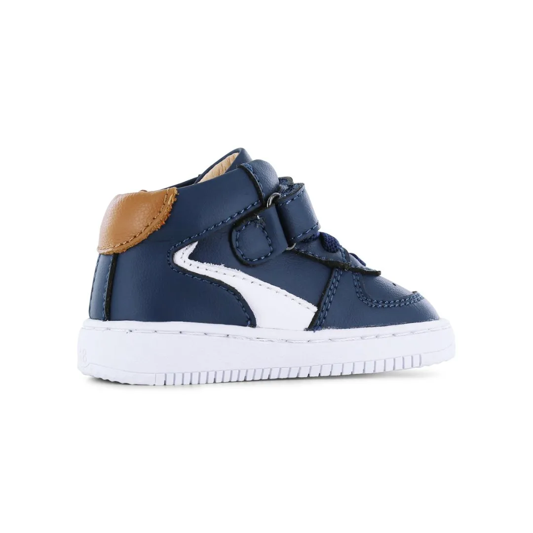 Shoesme: High Trainer - Dunkelblau Cognac