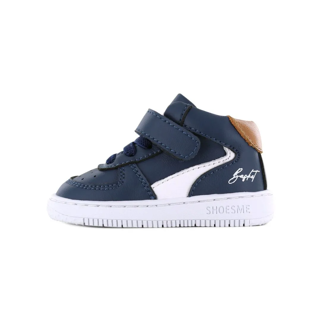Shoesme: High Trainer - Dunkelblau Cognac