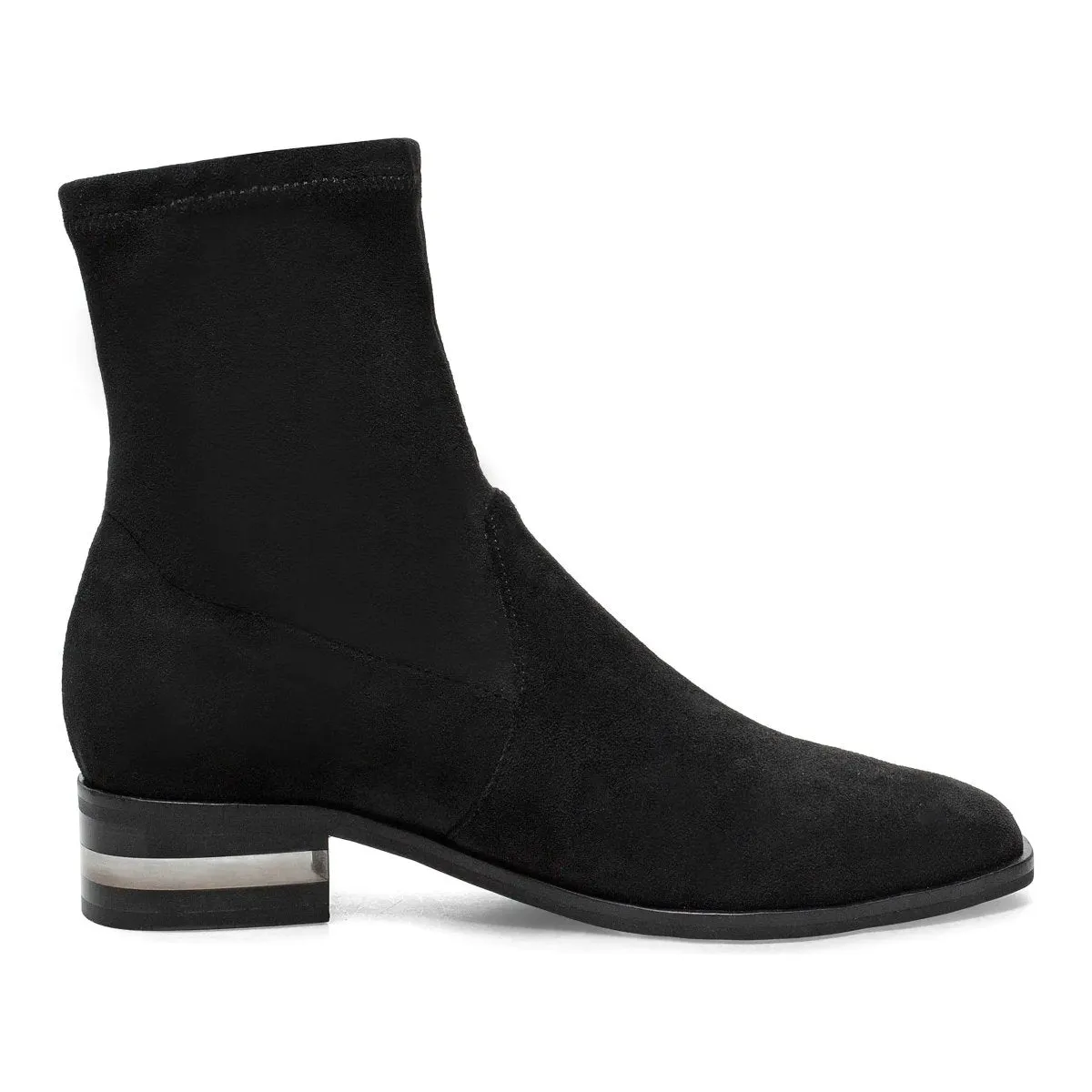Silent D Damen Black Stretch Wildleder mit weiterer Passform