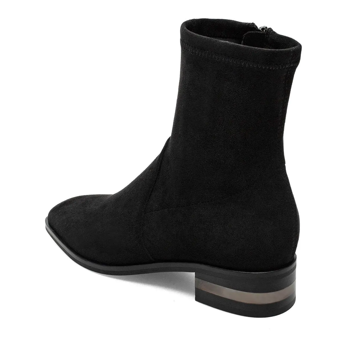 Silent D Damen Black Stretch Wildleder mit weiterer Passform