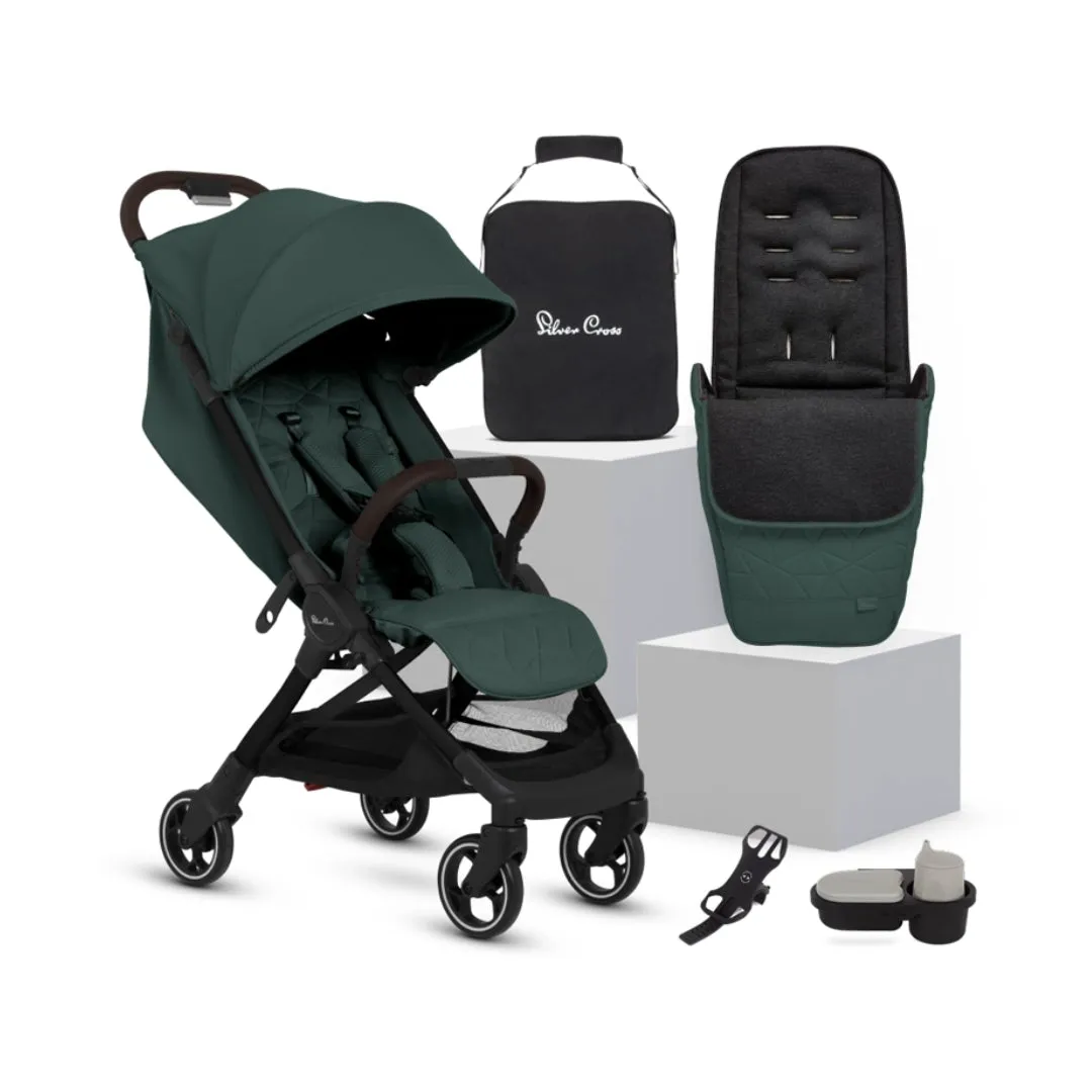 Silver Cross Clic 2 Kinderwagen & Zubehör-Set - Konifere