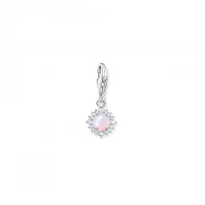 Silberfarbenes Zirkonia-Charm mit schimmerndem Rosaton 1866-166-7 Thomas Sabo Sammelcharms