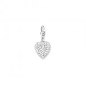 Silberfarbenes Zirkonia-Anhänger mit weißem Herz 1864-051-14 Thomas Sabo Sammelanhänger