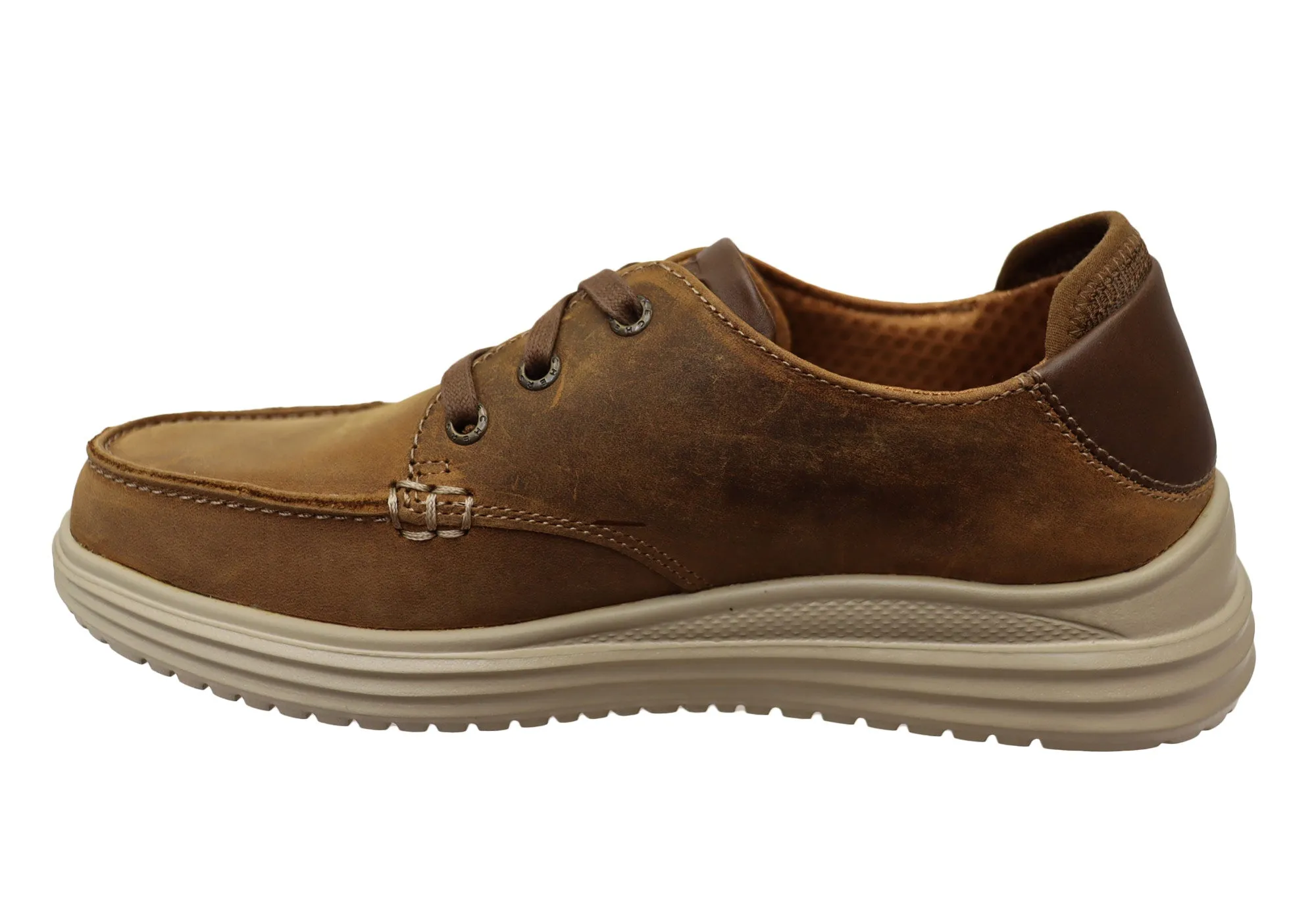 Skechers Herren Proven Valargo Bequeme Lederschnürschuhe Skechers Schuhe