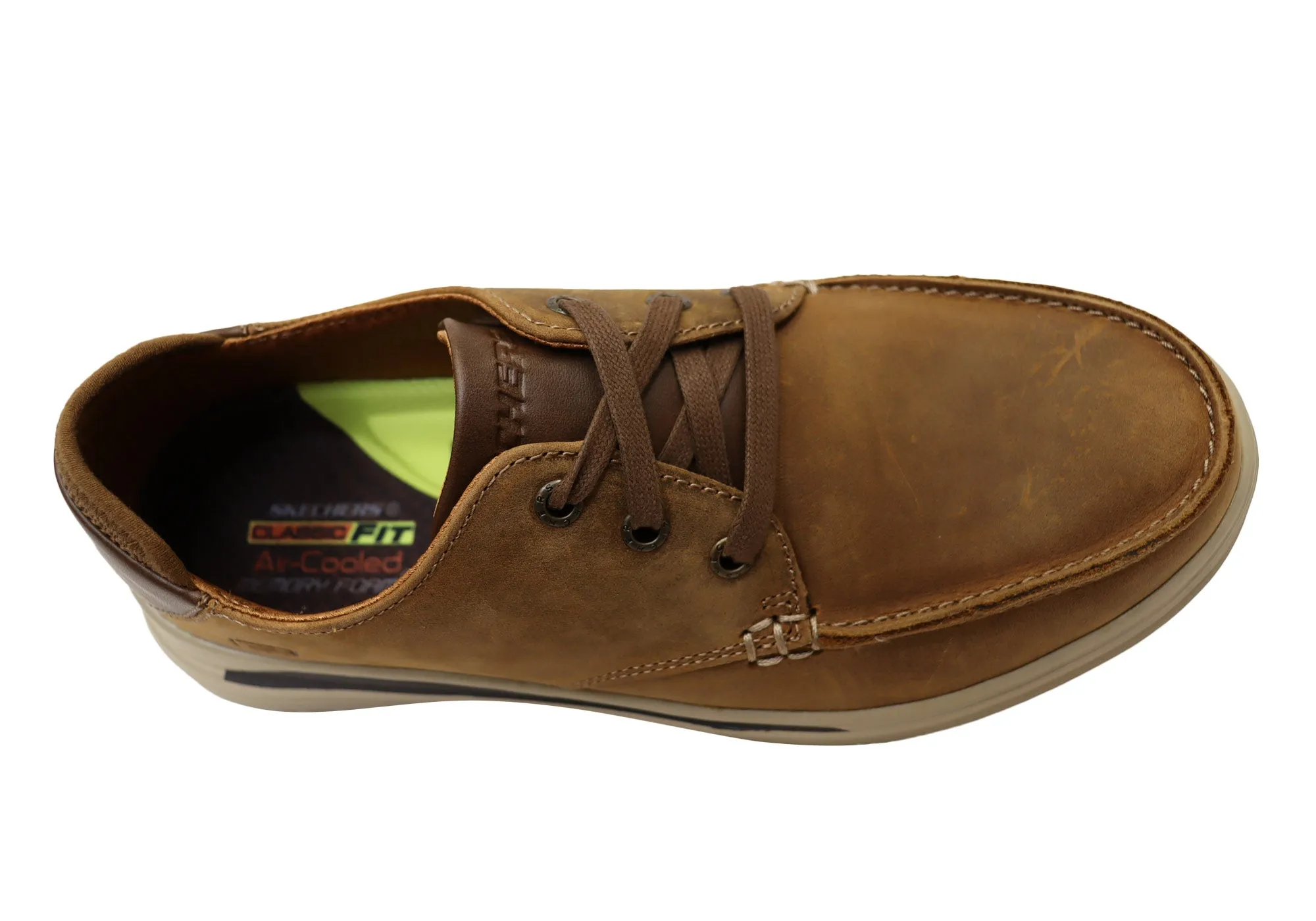 Skechers Herren Proven Valargo Bequeme Lederschnürschuhe Skechers Schuhe
