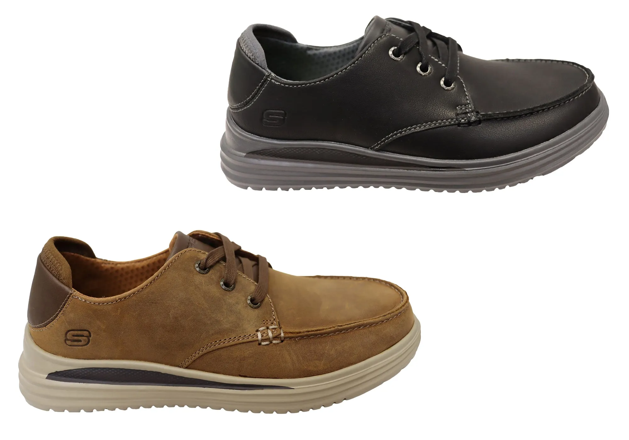 Skechers Herren Proven Valargo Bequeme Lederschnürschuhe Skechers Schuhe