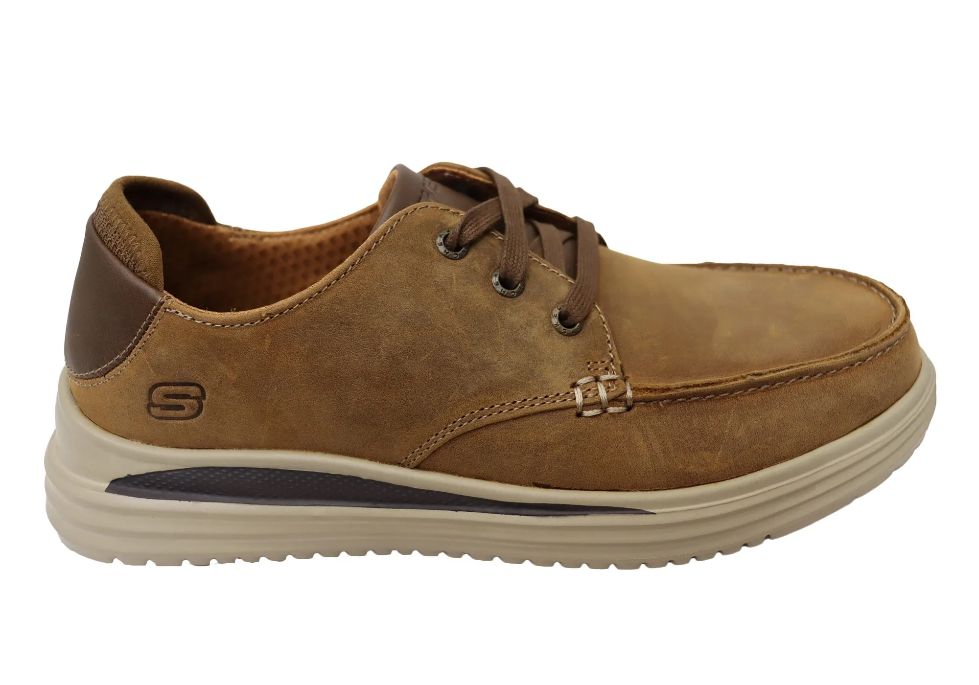 Skechers Herren Proven Valargo Bequeme Lederschnürschuhe Skechers Schuhe