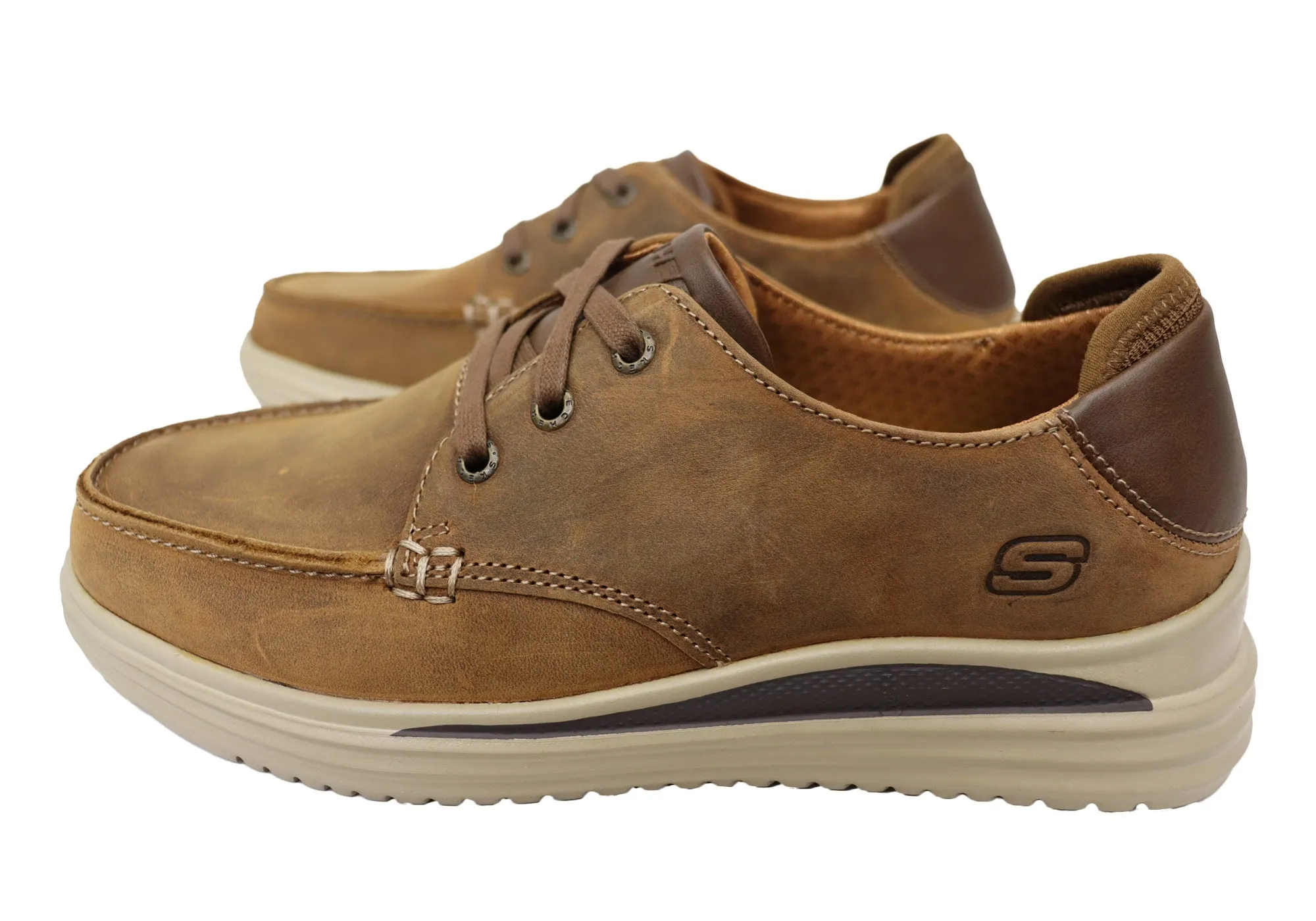 Skechers Herren Proven Valargo Bequeme Lederschnürschuhe Skechers Schuhe