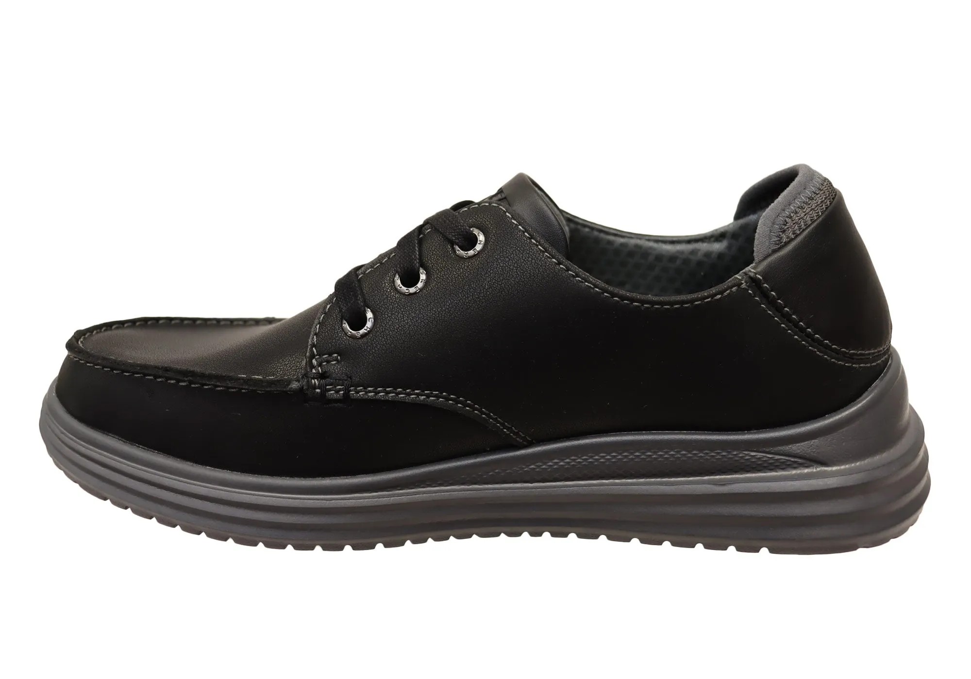 Skechers Herren Proven Valargo Bequeme Lederschnürschuhe Skechers Schuhe