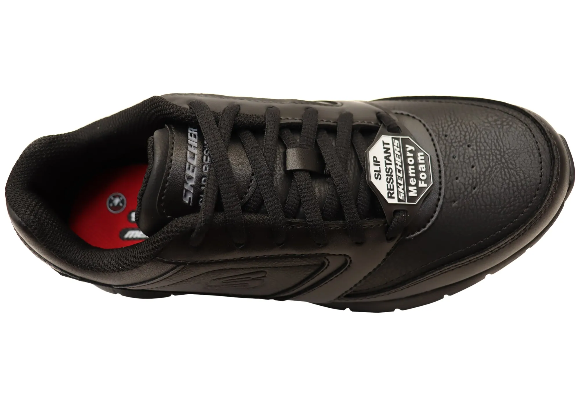 Skechers Herren Arbeit Relaxed Fit Nampa Schnürschuhe mit rutschfester Sohle Skechers Schuhe