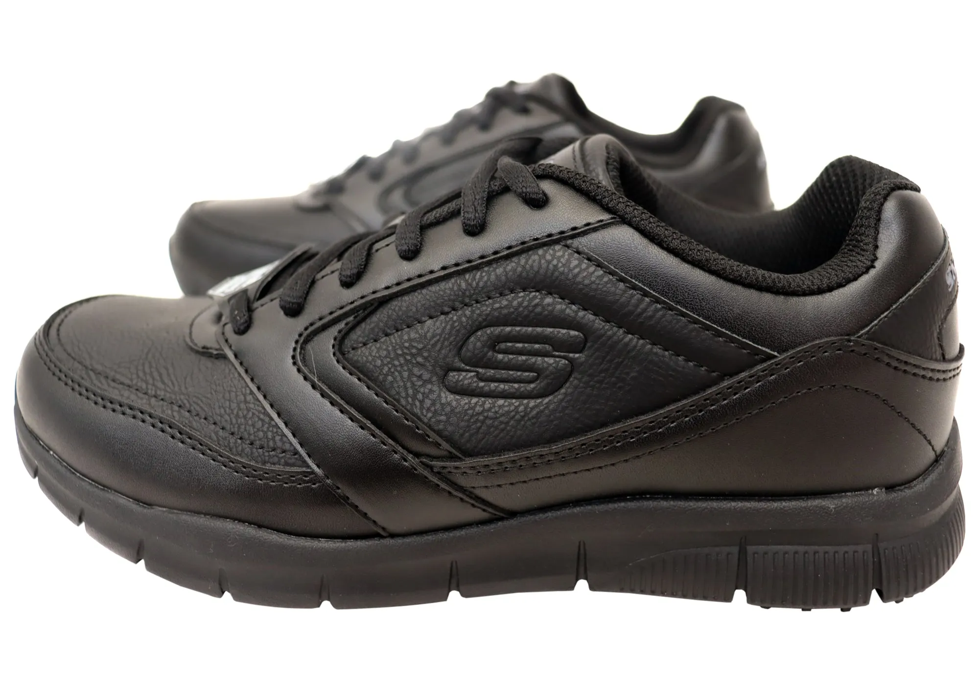 Skechers Herren Arbeit Relaxed Fit Nampa Schnürschuhe mit rutschfester Sohle Skechers Schuhe