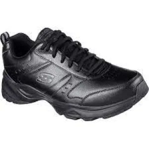 Skechers Schuhe Hangier Leder Trainer Schwarz