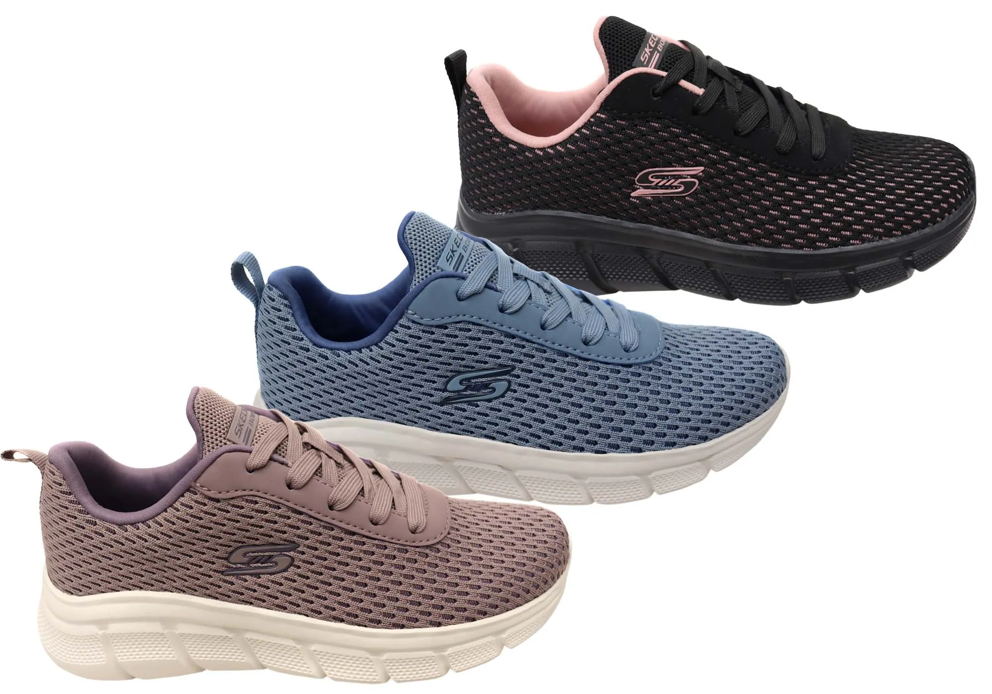 Skechers Damen BOBS Sport B Flex Swift Flair Bequeme Schuhe Skechers Schuhe