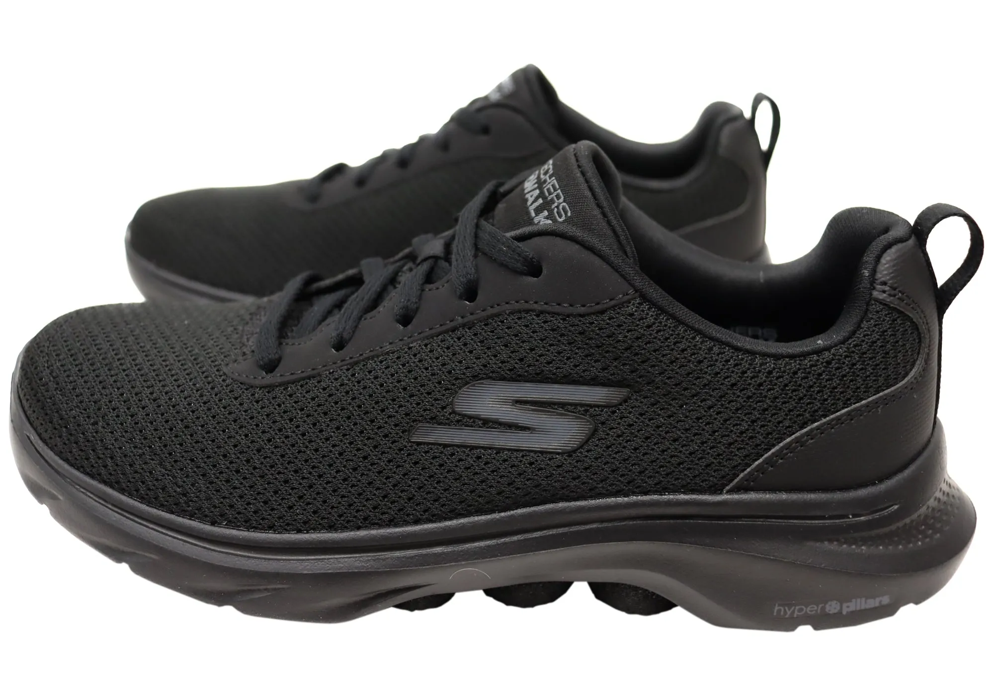 Skechers Damen GOwalk 7 Clear Path Bequeme Schnürschuhe Skechers Schuhe