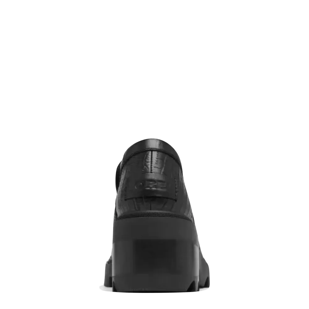 Sorel Damen Joan Now City Leder-Loafer mit Absatz in Schwarz